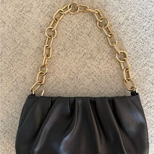 a new day Black Clutch with Gold Chain